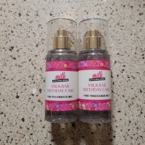 2 Bath & Body Works Milk Bar Birthday Cake Fine Fragrance Body Mist 2.5 oz Each